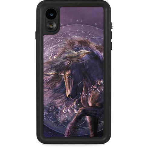 Black Rose Unicorn by Laurie Prindle iPhone Cases